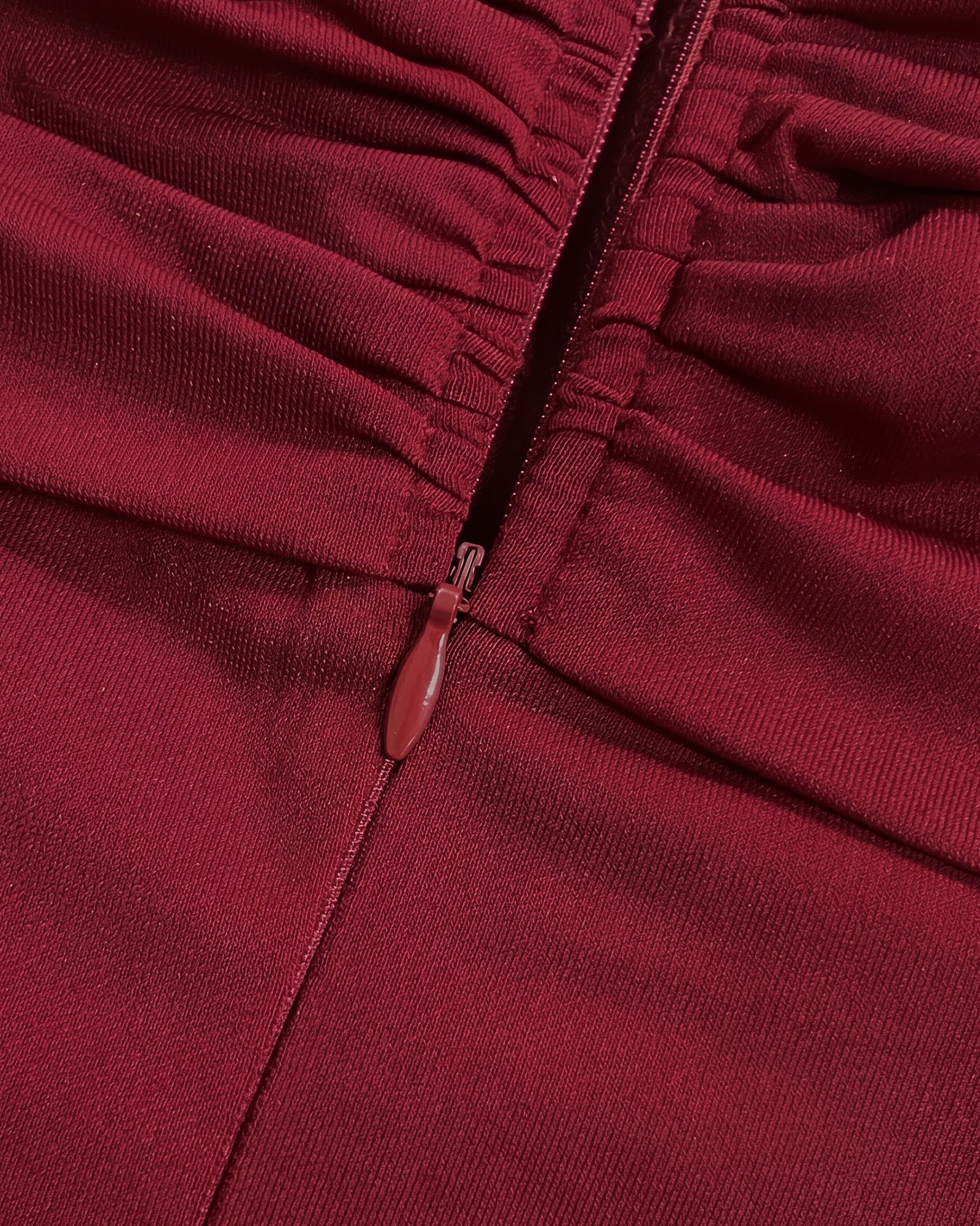 Bordeaux Muse Ruched Maxi Dress