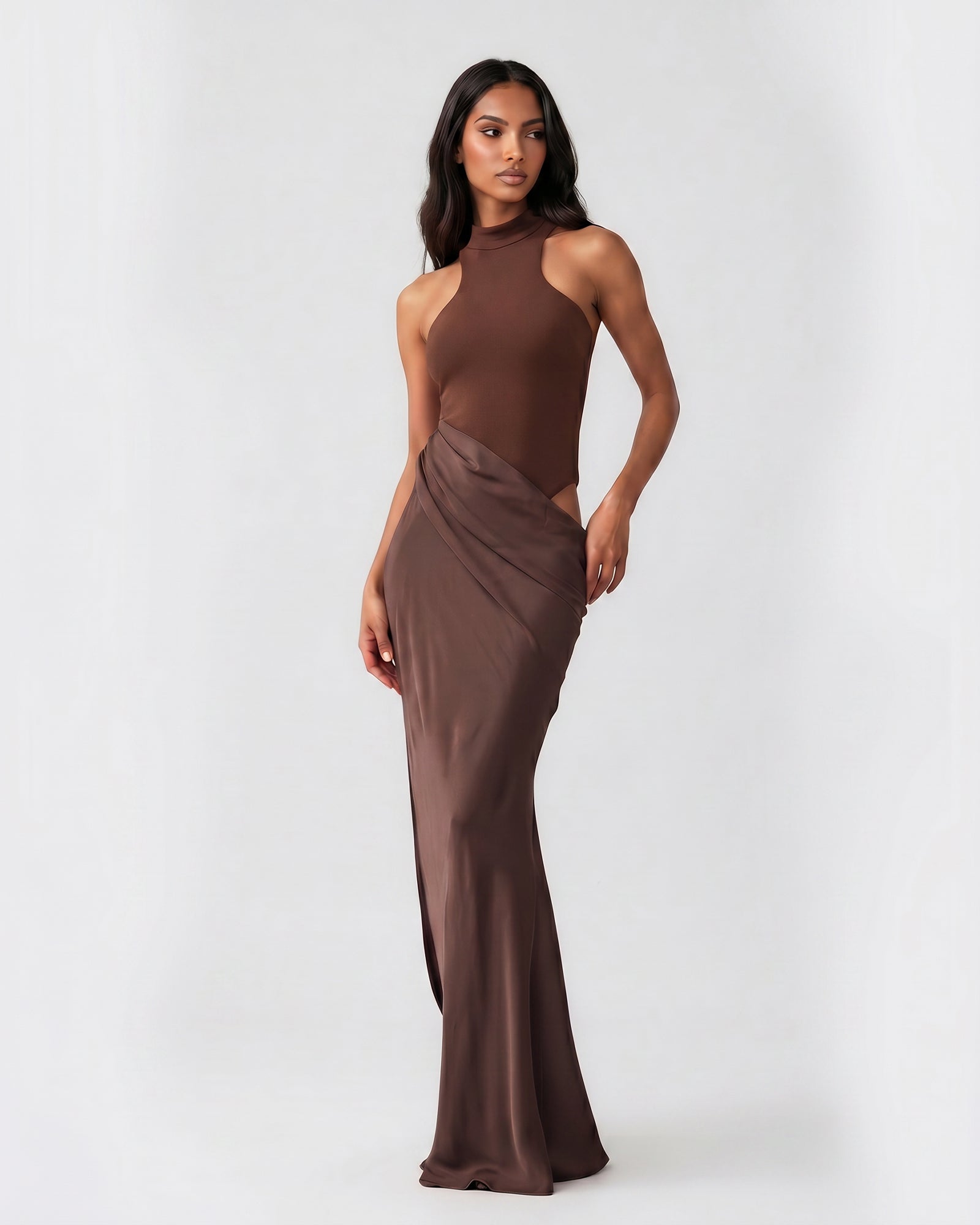 Cocoa Sienna Drape Maxi Dress