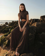 Cocoa Mirage Cutout Maxi Dress