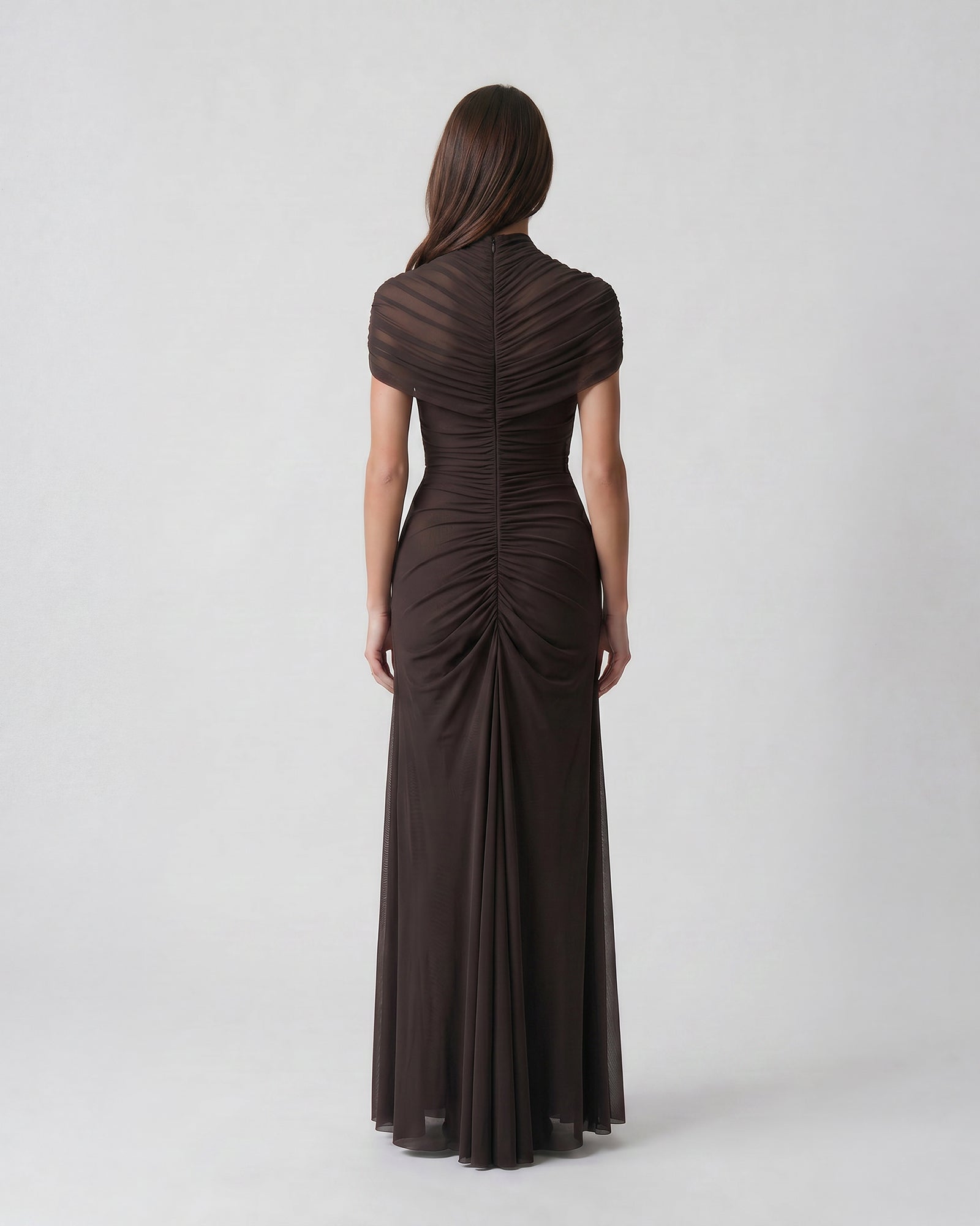 Cocoa Mirage Cutout Maxi Dress