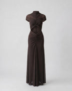 Cocoa Mirage Cutout Maxi Dress