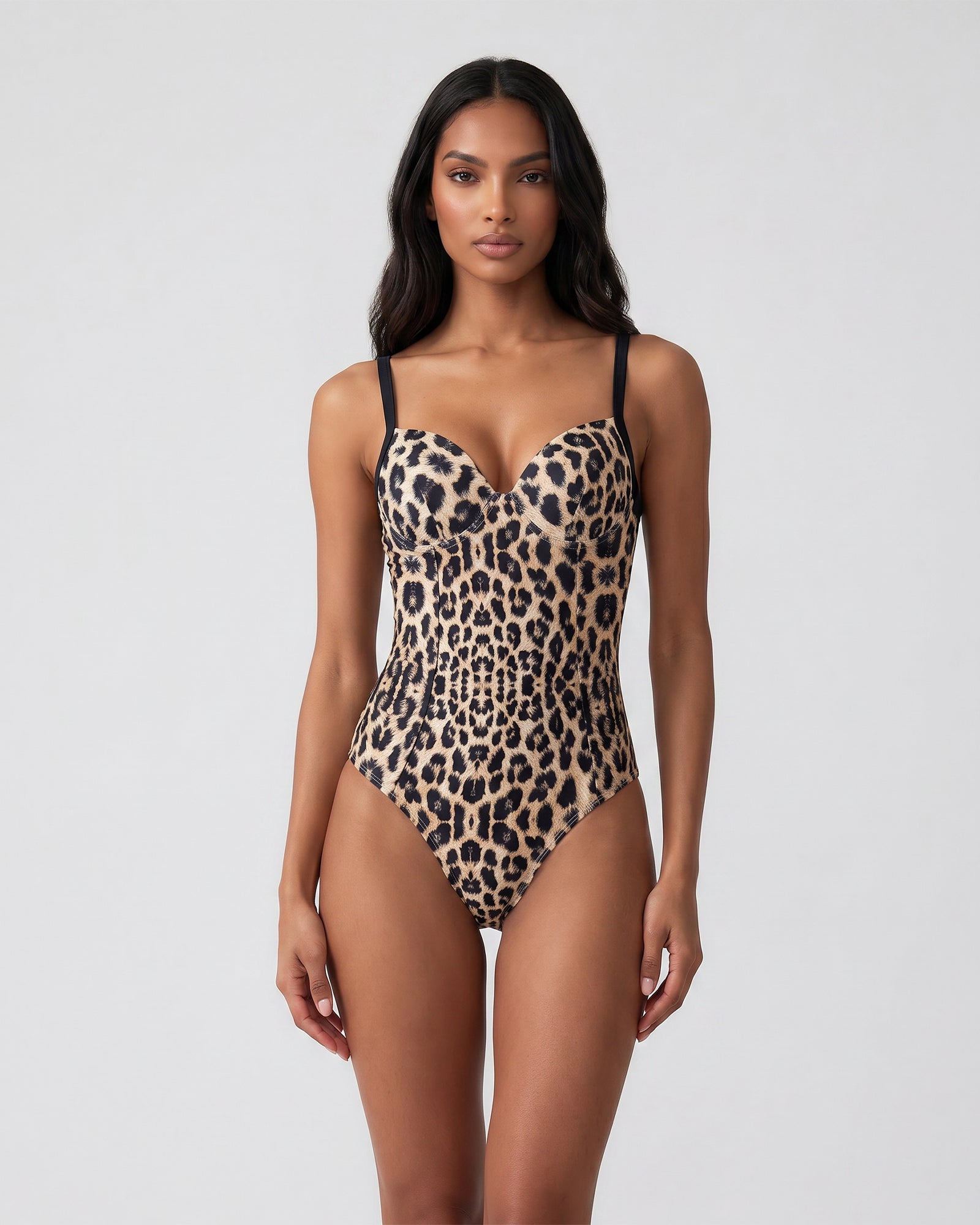 Leopard Sculpt One-Piece Swimsuit