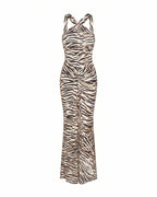 Noir Instinct Halter Maxi Dress