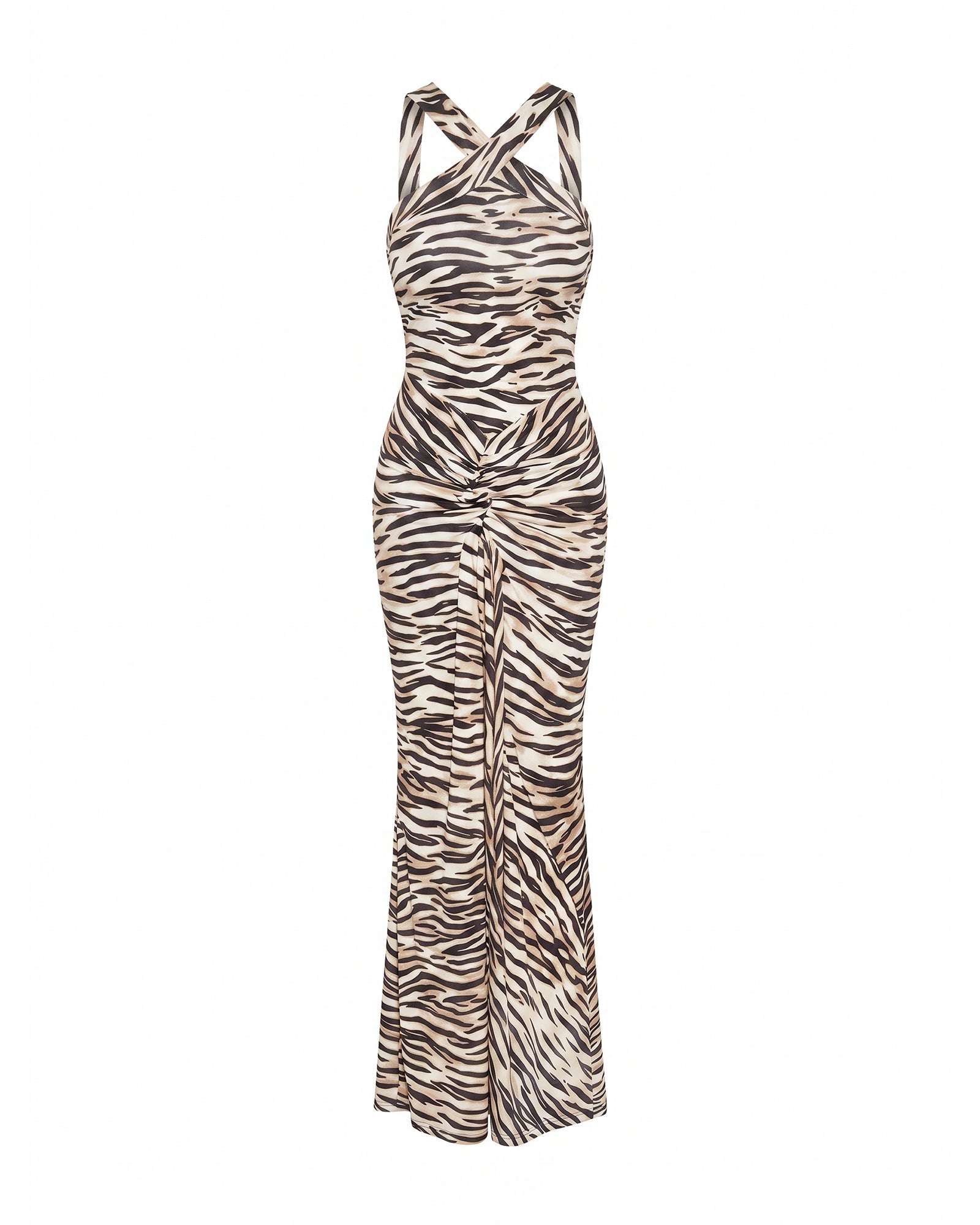Noir Instinct Halter Maxi Dress
