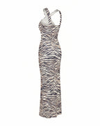 Noir Instinct Halter Maxi Dress