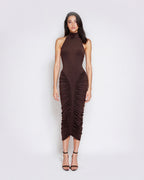 Poise Ruched Halter Dress