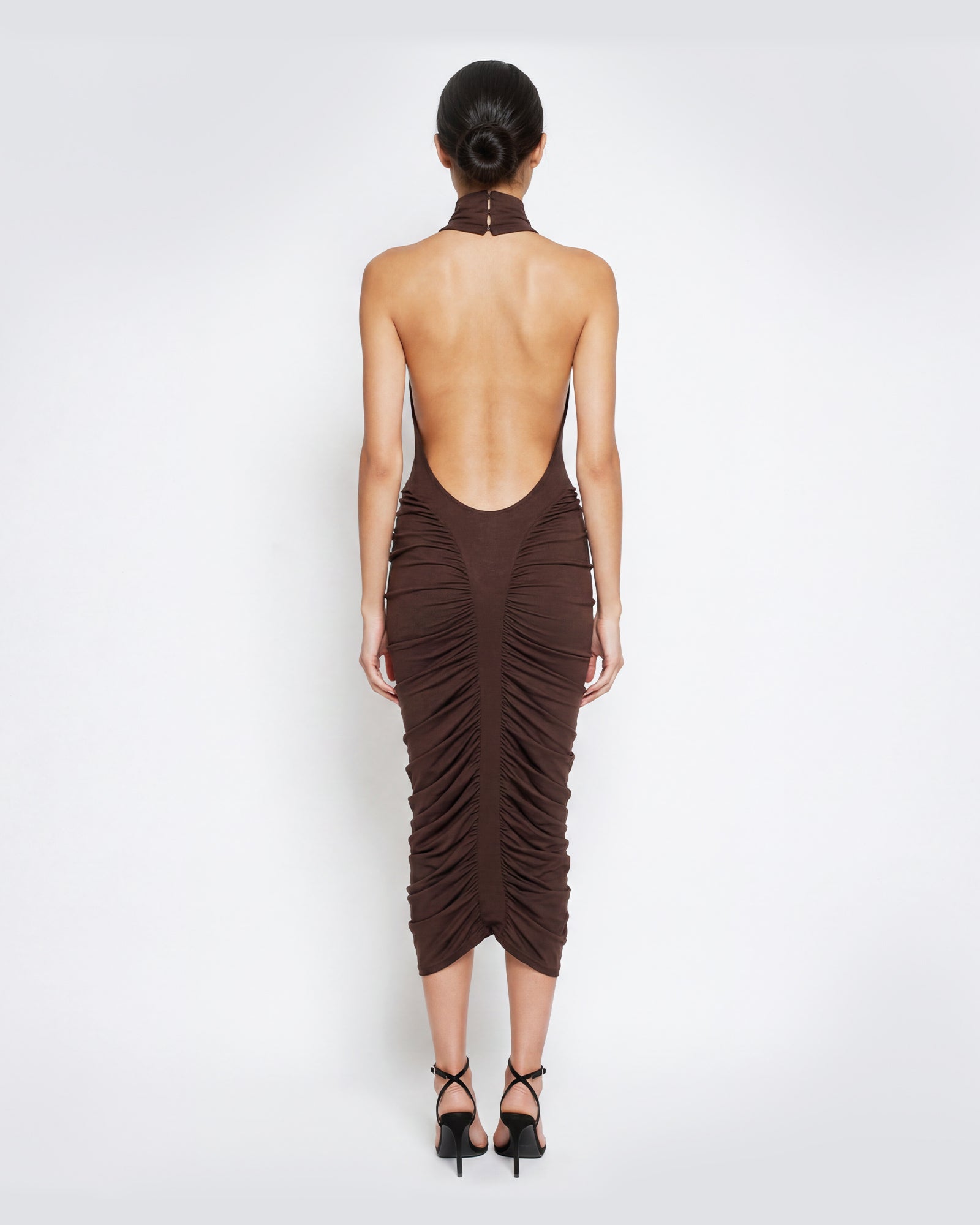 Poise Ruched Halter Dress