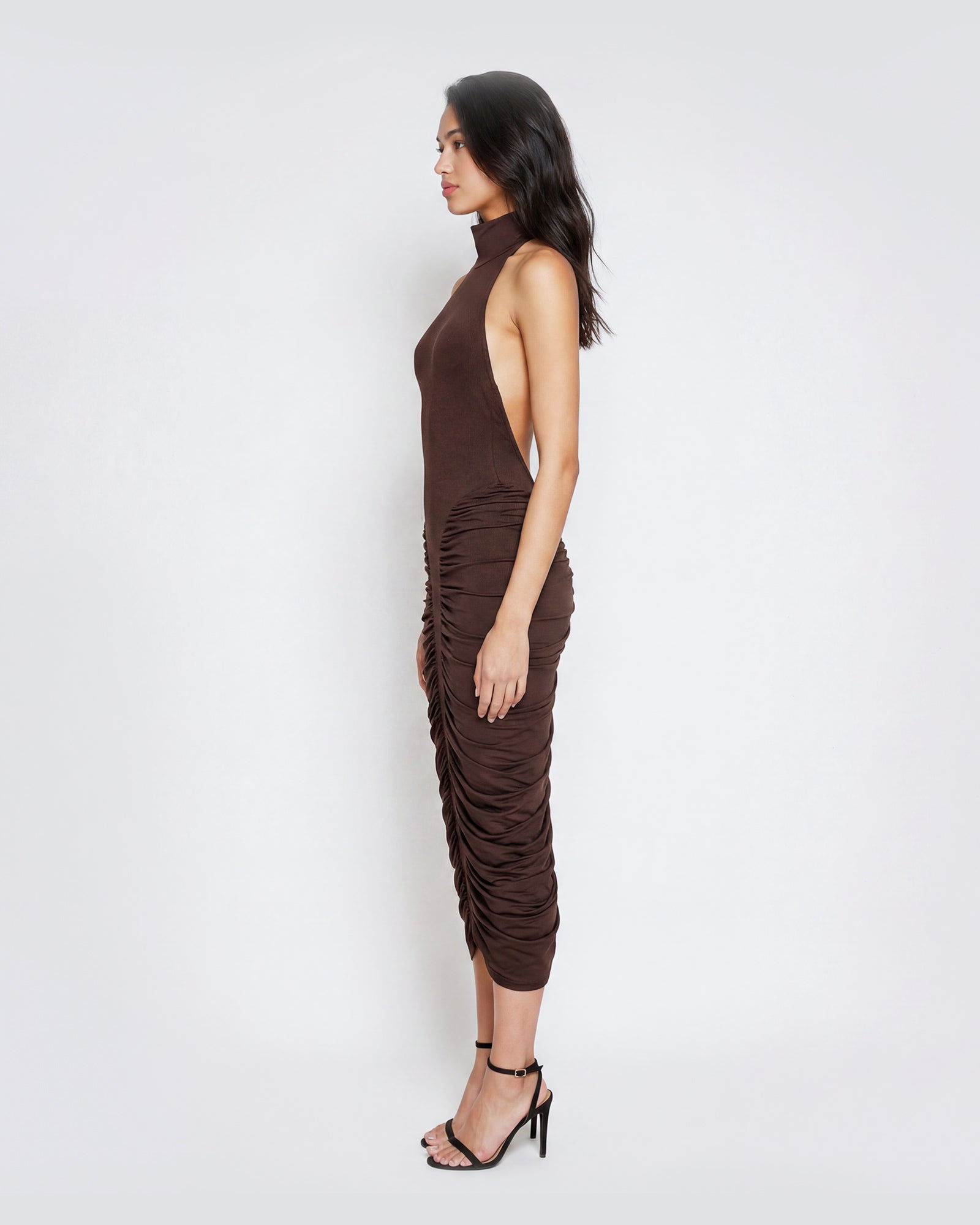 Poise Ruched Halter Dress