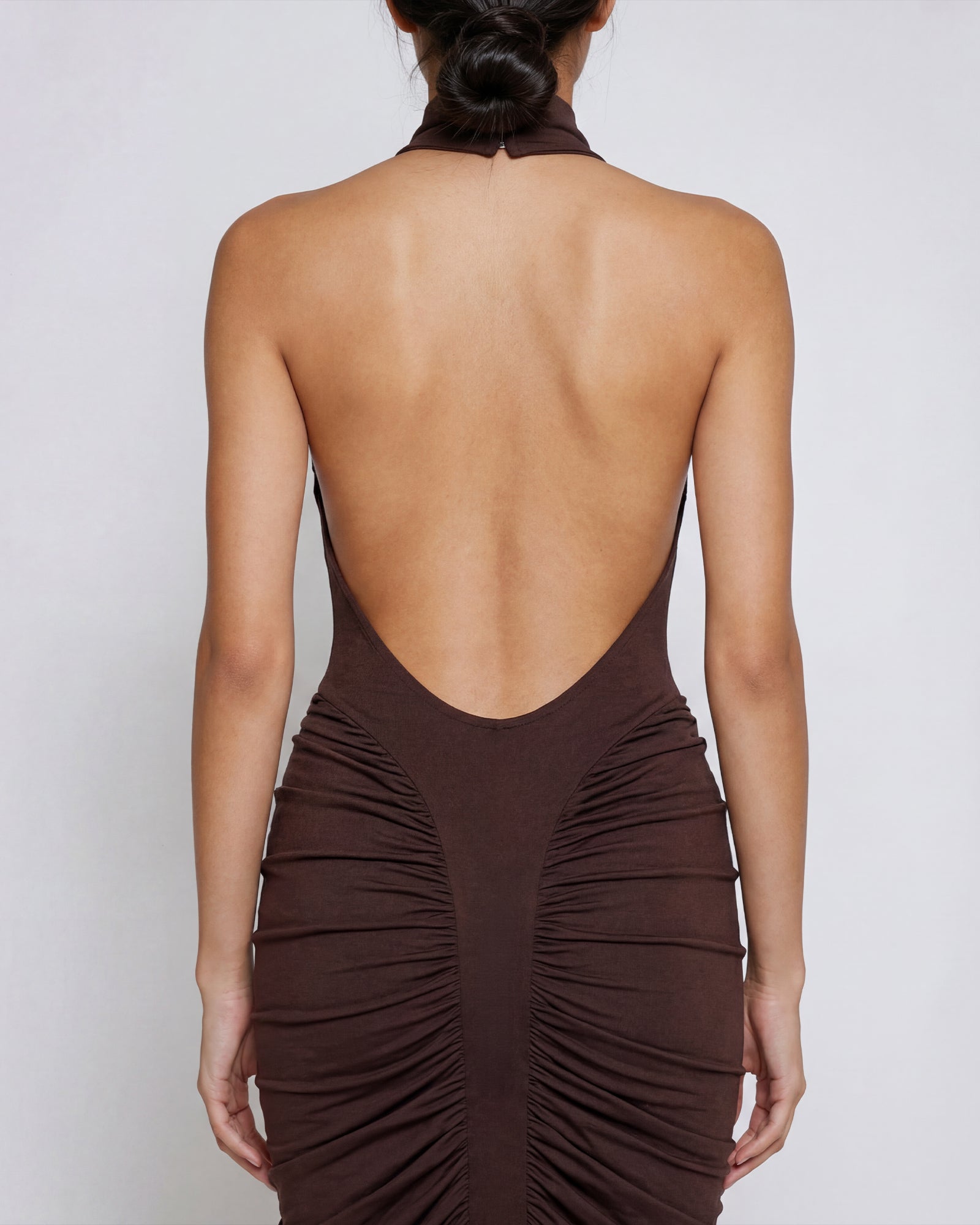 Poise Ruched Halter Dress
