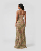 Rosé Garden Corset Maxi