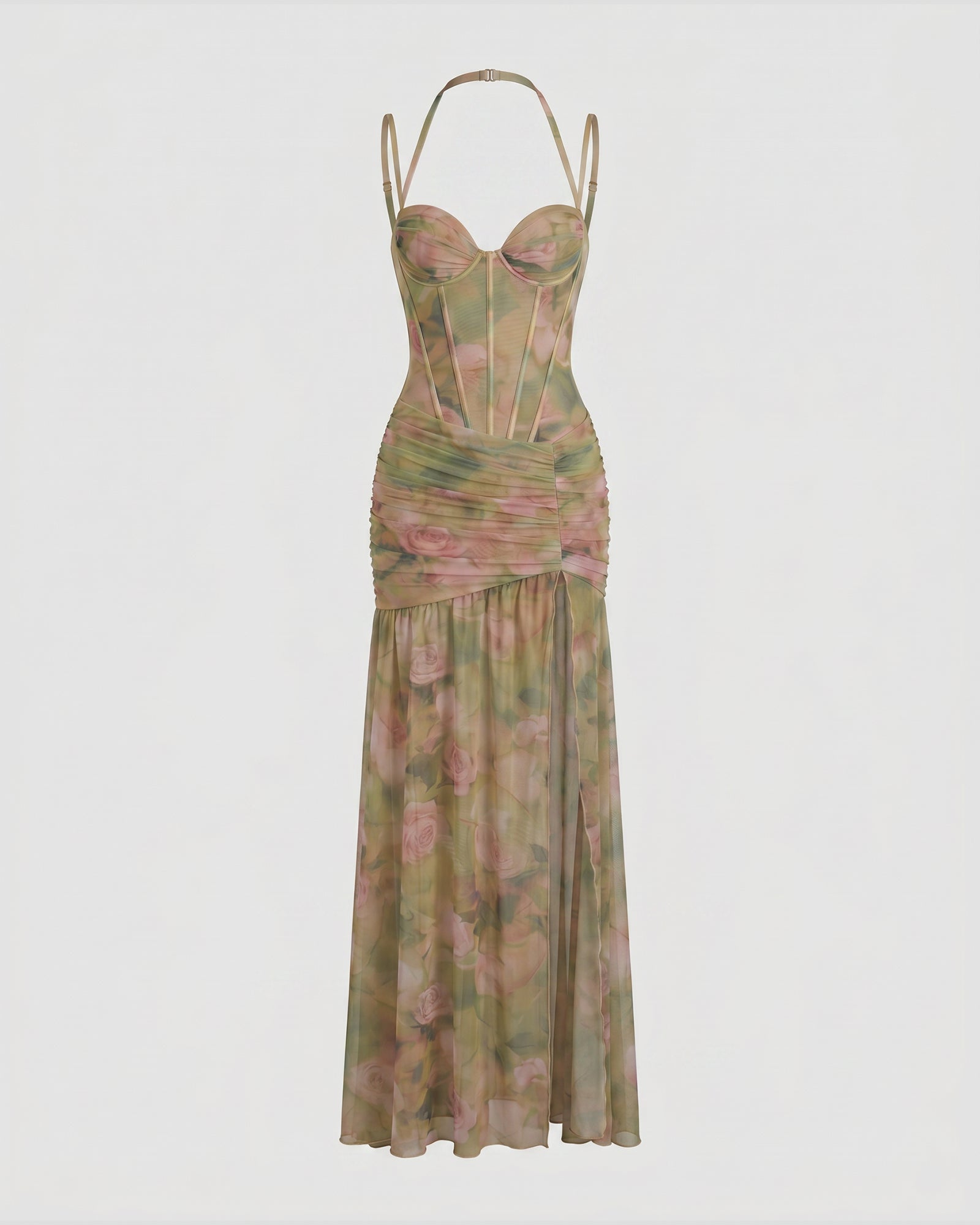 Rosé Garden Corset Maxi