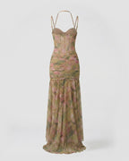 Rosé Garden Corset Maxi
