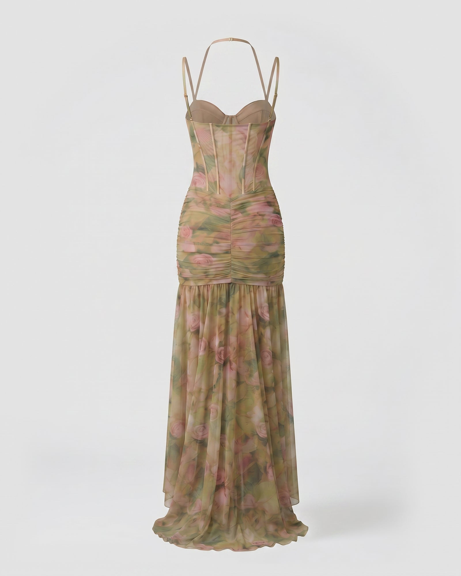 Rosé Garden Corset Maxi